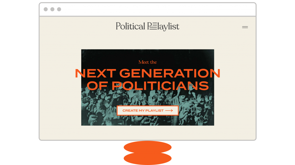 homepage design Political Playlist